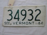1964 VT License Plate 34932