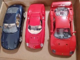 (3) 1:18 Scale Ferrari Diecast Collectible Cars
