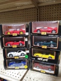 (8) 1:24 & 1:25 Scale Maisto Diecast Collectible Cars