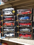(10) 1:18 Scale Maisto Special Edition Diecast Collectible Cars