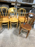 (4) Bow Back Ice Cream Parlor Chairs