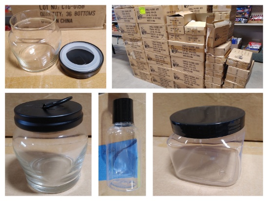 (1425) Candle Packing Jars & Soap Bottles