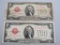 (2) 1928 U.S. $2.00 United States Notes