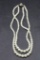 Two Strand Graduated Faux Pearl Necklace