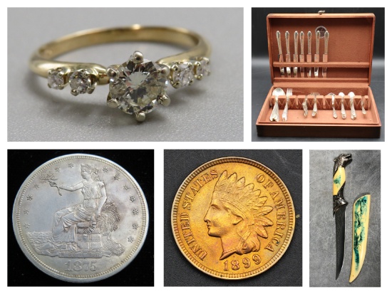 (1413) Jewelry, Coins, Silver & Collectibles