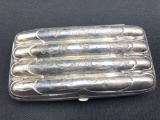 Silver Plate Victorian Cigar Case