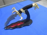 Dragon Fantasy Knife with display stand
