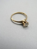 14K Yellow Gold Ring with .45 Carat Brilliant Cut Diamond