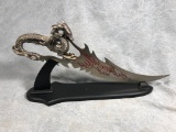 Dragon Fantasy Knife with display stand