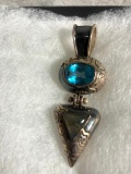 Sterling Silver & Stone Pendant