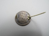 Brooch made of 1859 Liberty Seated Quarter