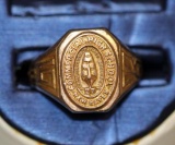 10K Yellow Gold 1923 Commercial High School New Haven Class Ring