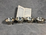 (4) Goodhue Sterling Silver Revere Style Footed Bowls