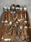 Tray of Silver Plate Flatware