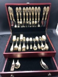 (63) Piece Towle Gold Plate Flatware Service for Twelve, cased