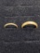 (2) 14K Yellow Gold Bands