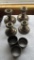 (4) Weighted Sterling Candlesticks & (3) Silver Plate Napkin Rings