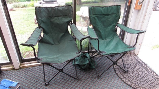 (2) Canvas Folding Camp Chairs