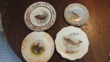 Antique Fish Plates & 1 Bird Plate