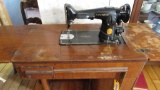 Singer Electric Sewing Machine With Cabinet