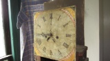 Antique Oak Grandfather Clock with Brass Works