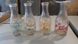 (4) Milk Bottles