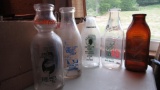 (4) Vermont Milk Bottles & (1) New Hampshire Milk Bottle