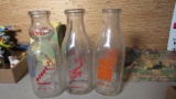 (3) Vermont Milk Bottles