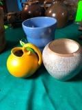 (2) Pieces Stangl Pottery & Blue Glaze Vase