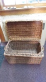 Covered Wicker Chest
