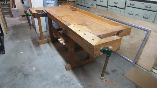 Custom Made Double Vise Dovetail Woodworkers Bench