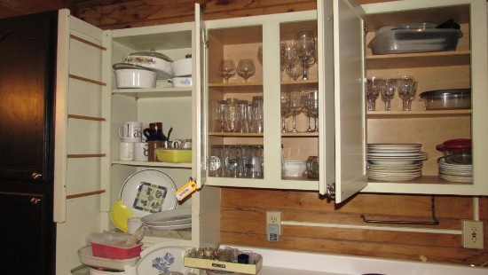 Contents of Kitchen Cabinets to Left of Sink