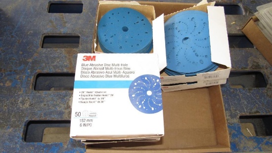 Quantity of 3M Blue Abrasive 6" Sanding Discs