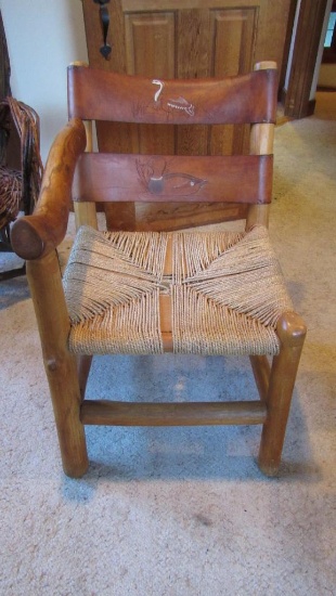 D.H. Bischoff Lodge Pole Single Arm Chair