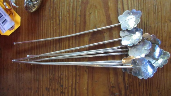 (8) Sterling Silver Iced Tea Spoons / Straws
