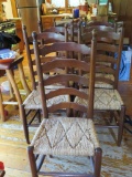(7) Rush Seat Ladder Back Chairs