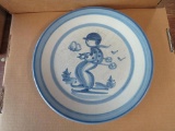 M.A. Hadley Pottery Ski Plate