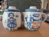 M.A. Hadley Pottery Sugar & Creamer