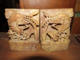 Pair of Oriental Carved Stone Bookends