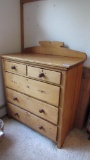 2-Drawer over 3 Drawer Pine Dresser