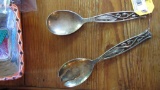 Kjaergaard, Denmark Two Piece Silver Plate Salad Serving Set