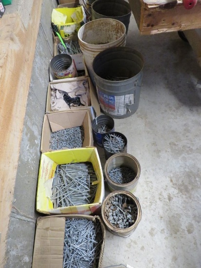 Boxes & Pails of Asst. Framing Nails