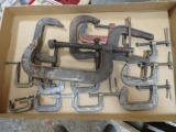 (13) Assorted C-Clamps