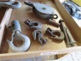 Assorted Hooks & Sheave Block