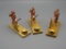 (3) Old World Christmas Wood Candle Holders