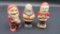 (3) Vaillancourt Folk Art Ceramic Santas Limited Edition