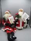 Pair of ESC Trading Co. Decorative Santas