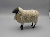 P. Campbell (96) Wood Carved & Clay Sheep