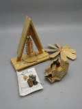 Emil Schalling Nativity 4 Candle Pyramid Carousel