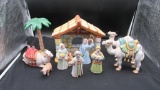 (10) Piece Russian Terracotta Partial Nativity Set